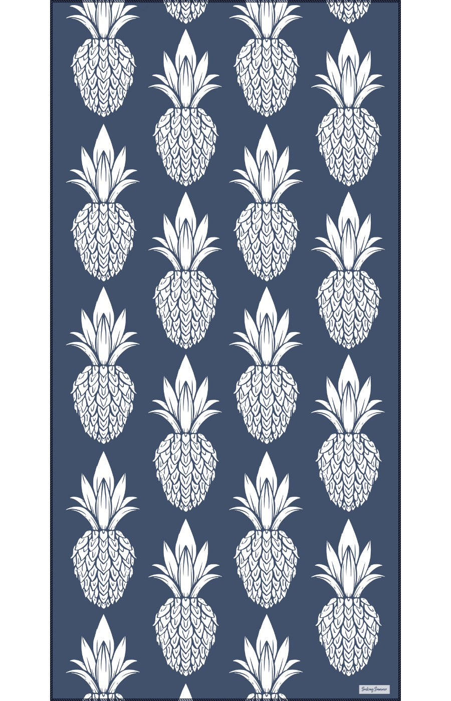 Pineapple in Deep Blue
